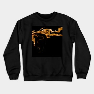 Liquid Flowing Gold  - Digital Liquid Paint Swirls Crewneck Sweatshirt